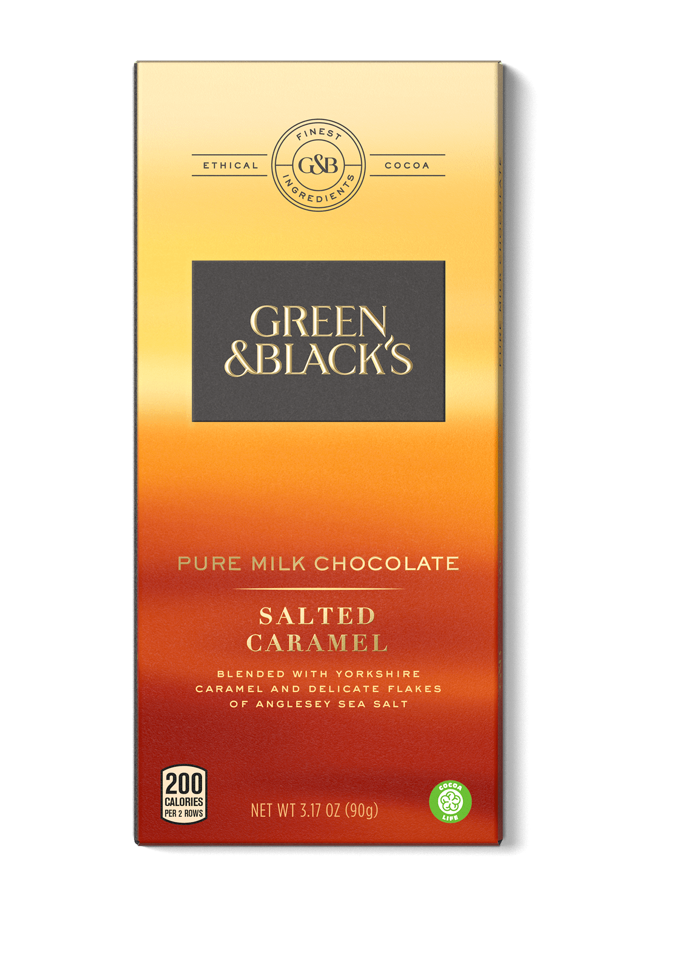 Green and Black's Pure Milk Chocolate Bar, Milk Chocolate with Salted Caramel, 3.17 Oz by Mondelez