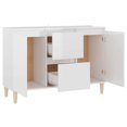 thumbnail image 2 of vidaXL Sideboard High Gloss White 101x35x70 cm Engineered Wood, 2 of 4
