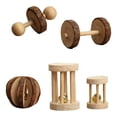thumbnail image 1 of 5 piezas/10 piezas de juguetes para masticar hámster de madera para animales pequeños, campana de ejercicio A, 1 of 6