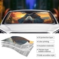 thumbnail image 3 of Yiaed Sunset Meditating Bichon Frise Print Car Windshield Sunshade Front Auto Car Front Window Sun Shade Foldable Sun Visor Shield Cover Auto Accessories for Sedan SUV Truck-Small, 3 of 5