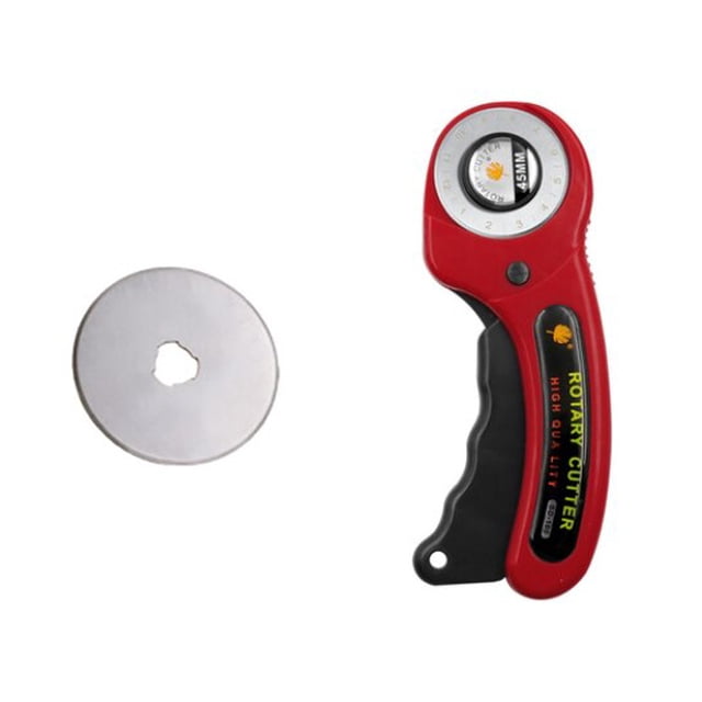 Cortador rotativo para artesanía de cuero, herramienta de corte de cuero, cuchillo de hoja Circular para tela, Patchwork, costura, acolchado, 45mm