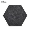 thumbnail image 3 of Uxcell Felt Coasters, Hexagonal Absorbent Pad Coaster for Drink Cup Pot Bowl Vase, Gray 9 Pack, 3 of 5