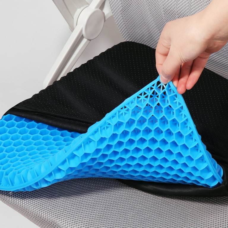IXIR Gel Seat Cushion – Cooling Gel Memory Foam Pillow – Seat Cushion for  Tailbone Pain Relief, Lumbar Support – Non-Slip Gel Seat Cushion for Chair