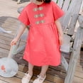thumbnail image 5 of Otqutp Toddler Baby Girls Traditional 𝗧ang Suit Dress Toddler Mid Length Retro Buckle Qipao Short Sleeve New Year Cheongsam, 5 of 9