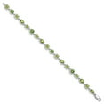 thumbnail image 2 of Primal Silver Sterling Silver Rhodium-plated Peridot Bracelet, 2 of 4