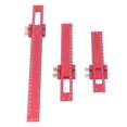 thumbnail image 2 of Regla de Trazado, Regla de Carpintería Regla de Bolsillo Precisa 6 8 12 Pulgadas Tope Deslizante Tipo T Regla de Trazado de Fabricación de Madera Herramientas de Medición Rojo, 2 of 8