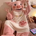 thumbnail image 4 of Silly Cat Onesie Big Mouth Monster Pajamas, Adult Unisex Soft Hooded Loungewear, Funny Monsters Onesie for Movie Nights, Oversized Fleece Homewear for Men Women Family Matching, 4 of 5