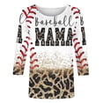 thumbnail image 4 of Blouses pour Femmes T-Shirt Imprimé Blouse à Manches 3/4 Col Rond Décontracté, Blouses pour Femmes T-Shirts pour Femmes, Blouses pour Femmes Décontractées, 4 of 4