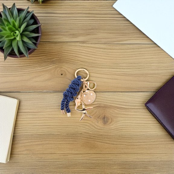 ETEREAUTY Ocean-Themed Bag Charm with and Nautical Knot for Beach and Outings