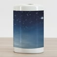 thumbnail image 2 of Night Ceramic Toothbrush Holder, Ombre Inspired Sky Vibrant Stars Universe Astronomy Exploration, Decorative Versatile Countertop for Bathroom, 4.5" X 2.7", Pale Blue Dark Blue, 2 of 4