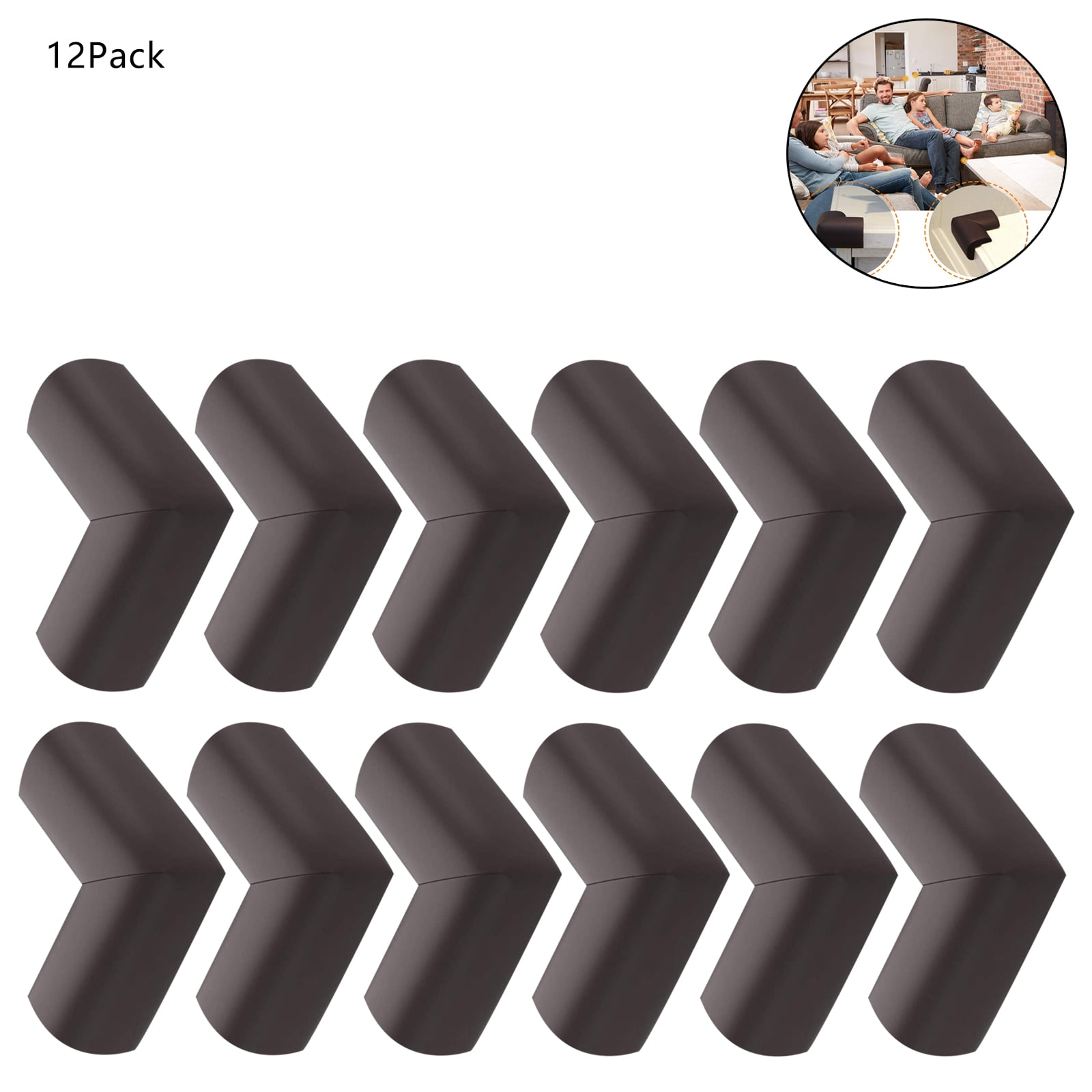 3M Tape 12 Pack Corner Protector Baby proofing corner guards baby safety edge protectors for furniture table desk fireplace bumpers for babies Black 