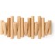 thumbnail image 1 of Gancho de pared con 5 ganchos, en madera natural, 37,5 x 16,5 x 4,4 cm, 1 of 5