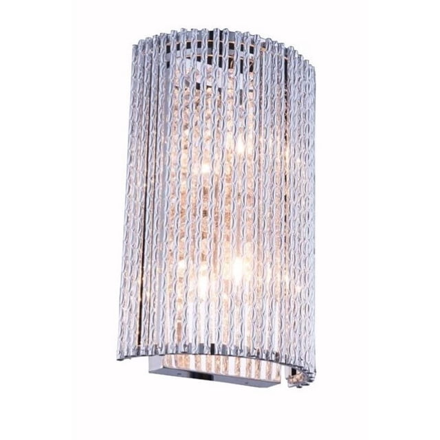 Elegant Lighting Influx Contemporary 2 Light G9 Royal Crystal Chrome Wall Sconce