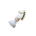 thumbnail image 4 of fastboy Pièces d'Échecs Statue avec Peinture Dorée Résine Cadeau pour Bureau Salon Bureau Forme Cheval Noir Forme Cheval Blanc, 4 of 5
