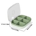 thumbnail image 4 of fastboy Pill Box Portable Travel Containers Mini Tablet Storage Dispenser Compartment Design Seal PS ABS High Capacity for Travel green six cells 1Set, 4 of 6