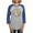 Heather/Blue, variant on - COTUS Clown Of The United States - Womens Baseball Tee