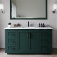 thumbnail image 2 of Wyndham Collection Miranda 60" Wood&Metal Single Bathroom Vanity in Green/Black, 2 of 7