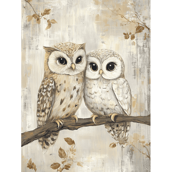 Lovely Owls Canvas Wall Art， Suitable for Living Room， Bedroom， Dining Room， Office， and Hallway Decoration.