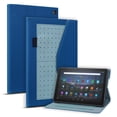 thumbnail image 1 of SaniMore Wallet Case for Amazon Fire HD10 2021/HD10 Plus 2021, PU Leather Magnetic Closure Cover Support Pencil Holder Card Slot & Adjustable Kickstand Full Body Protective Shell, Blue, 1 of 6