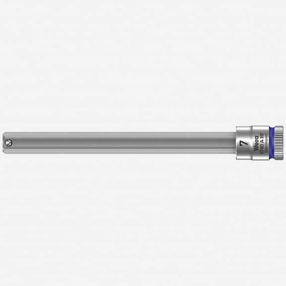 Wera 003342 8740 A Zyklop Bit Socket with 1/4" Drive with Holding Function , 7.0 x 100 mm