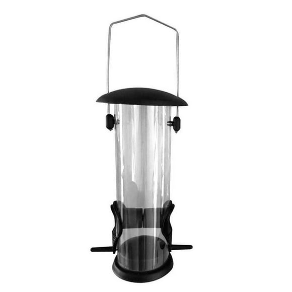 Inteprter Donut Suet Fat Ball Feeder Caja transparente de metal Resistente a la intemperie Colgante Fat Ball Feeder para pájaro Jardín y Patio Inteprter HA020723-00