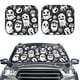 thumbnail image 2 of Balery Black White Spooky Ghosts Parasol para parabrisas de coche de 2 piezas | Parasol plegable para parabrisas delantero de coche para la mayoría de sedanes-Small, 2 of 6