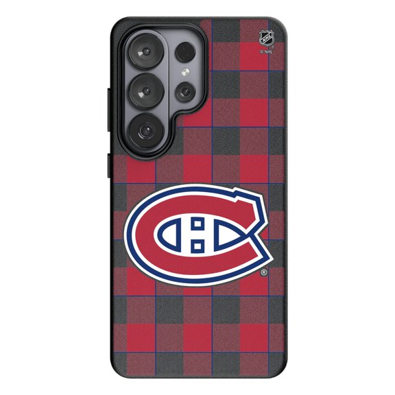 Keyscaper Montreal Canadiens Plaid Galaxy Magnetic Bump Case