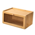 thumbnail image 1 of de bambú, organizador de almacenamiento, contenedor con tapa decorativa, interior espacioso, construcción robusta, adecuada para cocina, d 1 capa con ventana, 1 of 9