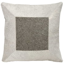 Nourison Couture Natural Hide Jeweled Cube Grey Pewter Throw Pillow