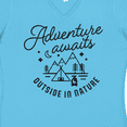 thumbnail image 4 of Inktastic Adventure Awaits Outside in Nature with Tent and Mountains Women's V-Neck T-Shirt, 4 of 5