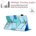 thumbnail image 4 of Allytech Galaxy Tab A7 10.4" Case 2020 SM-T500 T505 T507, Premium PU Leather Slim Fit Shockproof Multiple Viewing Angles Stand Flip Cover for Samsung Galaxy Tab A7 10.4-inch, Green Grid, 4 of 6