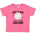 thumbnail image 3 of Inktastic Just a Girl Who Loves Volleyball Girls Baby T-Shirt, 3 of 5