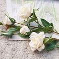 thumbnail image 4 of Travelwant 4Packs Artificial Silk Fake Flowers Leaf Rose Wedding Floral Decor Bouquet, 4 of 7