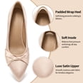 thumbnail image 4 of Ecetana Women's Chunky Heel Pumps Pointed Toe Bow Knot Heel Dress Shoes for Wedding Party Daily, 4 of 6