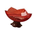 thumbnail image 4 of Bandeja para frutas y aperitivos con pedestal, práctica, elegante y multiusos, decoración para el hogar, centro de mesa, cocina, cumpleaños, hogar. Rojo claro, 4 of 8