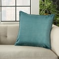 thumbnail image 2 of Ox Bay Wilma 24" x 24" Teal Blue Stitch Bordered Cotton Adult Decorative Throw Pillow Cover, 2 of 6