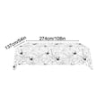 thumbnail image 2 of Halloween Tablecloth with Spiderweb Design - Waterproof Plastic - 107.87x53.94in - Black & White, 2 of 6