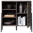 thumbnail image 6 of WAMPAT Mid-Century Modern Style Storage Console,Gray, 6 of 7