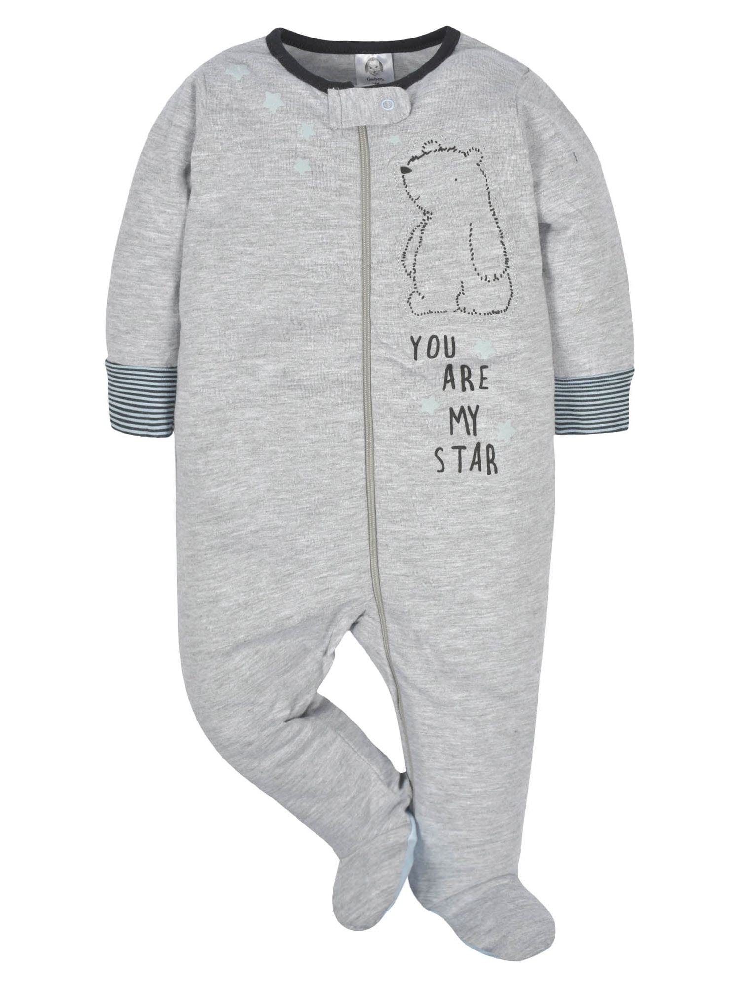 Gerber Baby Boy Sleep 'n Play Footed Pajamas, 4-Pack