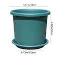 thumbnail image 3 of Plant Pots + Saucer, Planters for Indoor & Outdoor Plants with Drainage Holes Plastic Flower Pots for Large Planter (Army Green), 3 of 6