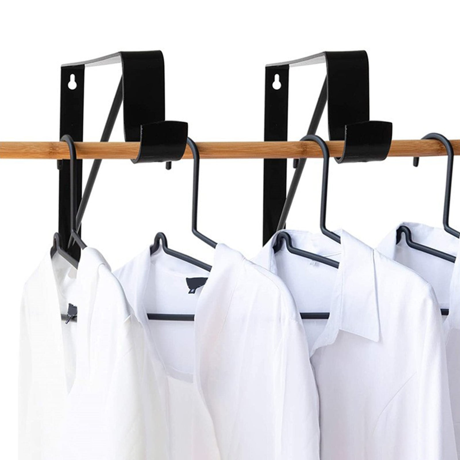 Washranp Closet Rod Brackets,Heavy Duty Solid Color 90Degree Bending