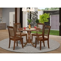 East West Furniture Dining Room Set Mahogany, DLDA5-MAH-W