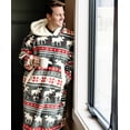 thumbnail image 4 of Lazy One Oversized Blanket Hoodie, Comfortable Sleepwear, Oversized Hoodies for Women and Men, One Size Fits All Wearable Blankets (Cabin Fair Isle), 4 of 6