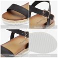 thumbnail image 4 of Sandalia DREAM PAIRS Sunna Negra con Tira al Tobillo y Cuña 4.5 cm, 4 of 6