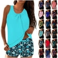 thumbnail image 1 of Jsaierl 2 Piece Tankini Swimsuits for Women Tummy Control Swim Tops with Shorts Modest Swimwear Set Athletic Beach Bikini Bathing Suits, 1 of 7