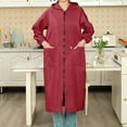 thumbnail image 7 of shqvo Women Long Raincoat Rain Jacket Coat Plus Size Lightweight for Work Hooded Full Zip up Waterproof Windbreaker, 7 of 7