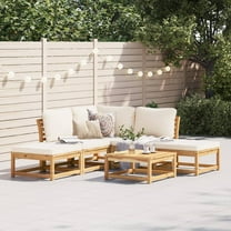 vidaXL 6 Piece Patio Lounge Set with Cushions Solid Wood Acacia