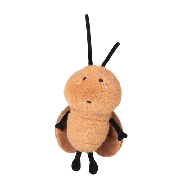 Cucaracha de peluche de juguete para decoración de habitación de niños, suave y realista, 25 cm, linda cucaracha de peluche. Negro