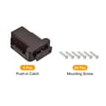 thumbnail image 3 of Unique Bargains 4 Set ABS Automatic Spring Loaded Push to Open Door Catch Touch Lock, Brown, 3 of 6