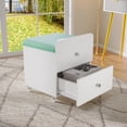 thumbnail image 3 of Kojooin Tabouret de Coiffeuse Moderne avec Tiroir de Rangement, Chaise de Coiffeuse Rembourrée sur Roulettes, 3 of 7
